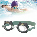 Maxbell Kids Swim Goggles Waterproof Comfortable Glasses for Beach Pool Water Sports Black Bear