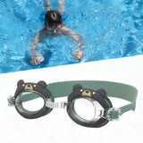 Maxbell Kids Swim Goggles Waterproof Comfortable Glasses for Beach Pool Water Sports Black Bear