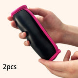 Maxbell 2Pcs Walking Handle Weights Sandbag Gift for Mom Dad Jogging Soft Dumbbells Black Pink