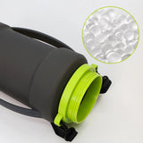 Maxbell Leakproof Sports Water Bottle Foldable Water Bottle for Outdoor Sports Beach Black