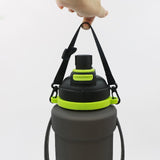 Maxbell Leakproof Sports Water Bottle Foldable Water Bottle for Outdoor Sports Beach Black