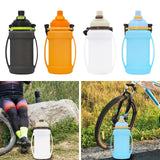 Maxbell Leakproof Sports Water Bottle Foldable Water Bottle for Outdoor Sports Beach Black