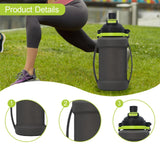 Maxbell Leakproof Sports Water Bottle Foldable Water Bottle for Outdoor Sports Beach Black