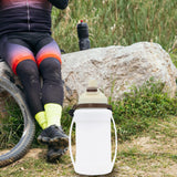 Maxbell Leakproof Sports Water Bottle Foldable Water Bottle for Outdoor Sports Beach White