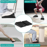 Maxbell 2Pcs Squat Wedge Block Gym Leg Stretching Black Foot Stretcher Balance Board Black