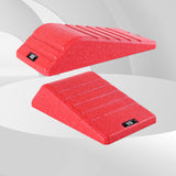 Maxbell 2Pcs Squat Wedge Block Gym Leg Stretching Black Foot Stretcher Balance Board Red