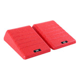 Maxbell 2Pcs Squat Wedge Block Gym Leg Stretching Black Foot Stretcher Balance Board Red