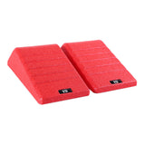 Maxbell 2Pcs Squat Wedge Block Gym Leg Stretching Black Foot Stretcher Balance Board Red