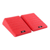 Maxbell 2Pcs Squat Wedge Block Gym Leg Stretching Black Foot Stretcher Balance Board Red