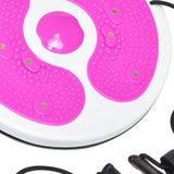 Maxbell Twist Exercise Board Ergonomic Abdominal Workout Device for Thighs Arms Hips Pink and Red