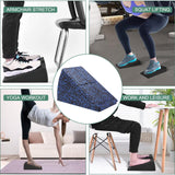 Maxbell 3Pcs EPP Calf Stretcher Slant Board Adjustable Multifunctional 4 Level Angle Black Blue