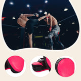 Maxbell 1 Pair Boxing Pads Focus Pad Curved Punching Mitts for Practice Sanda Karate Pink