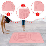 Maxbell Jump Rope Mat for Home Gym Flooring Thick Floor Protection Rope Skipping Pad Pink