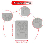 Maxbell Jump Rope Mat for Home Gym Flooring Thick Floor Protection Rope Skipping Pad Gray