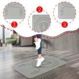 Maxbell Jump Rope Mat for Home Gym Flooring Thick Floor Protection Rope Skipping Pad Gray