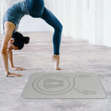 Maxbell Jump Rope Mat for Home Gym Flooring Thick Floor Protection Rope Skipping Pad Gray