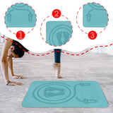 Maxbell Jump Rope Mat for Home Gym Flooring Thick Floor Protection Rope Skipping Pad Blue
