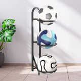 Maxbell Basketball Ball Storage Rack Folded Kindergarten Metal Vertical Ball Storage