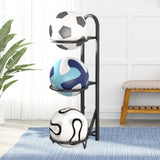 Maxbell Basketball Ball Storage Rack Folded Kindergarten Metal Vertical Ball Storage