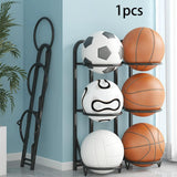 Maxbell Basketball Ball Storage Rack Folded Kindergarten Metal Vertical Ball Storage