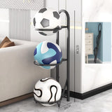 Maxbell Basketball Ball Storage Rack Folded Kindergarten Metal Vertical Ball Storage