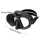 Maxbell Diving Glasses Lightweight Snorkel Gear for Water Sports Underwater Swimming Black
