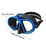 Maxbell Diving Glasses Lightweight Snorkel Gear for Water Sports Underwater Swimming Black Blue