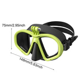 Maxbell Diving Glasses Lightweight Snorkel Gear for Water Sports Underwater Swimming Black Green