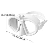 Maxbell Diving Glasses Lightweight Snorkel Gear for Water Sports Underwater Swimming White