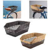 Maxbell Bicycle Rear Basket Organizer Pannier Bike Basket for Outdoor Picnic Cycling Brown