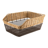 Maxbell Bicycle Rear Basket Organizer Pannier Bike Basket for Outdoor Picnic Cycling Brown