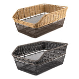 Maxbell Bicycle Rear Basket Organizer Pannier Bike Basket for Outdoor Picnic Cycling Brown