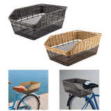 Maxbell Bicycle Rear Basket Organizer Pannier Bike Basket for Outdoor Picnic Cycling Brown