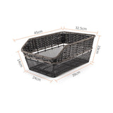 Maxbell Bicycle Rear Basket Organizer Pannier Bike Basket for Outdoor Picnic Cycling Black