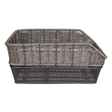 Maxbell Bicycle Rear Basket Organizer Pannier Bike Basket for Outdoor Picnic Cycling Black