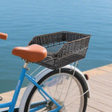 Maxbell Bicycle Rear Basket Organizer Pannier Bike Basket for Outdoor Picnic Cycling Black