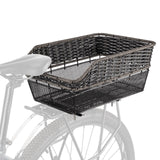 Maxbell Bicycle Rear Basket Organizer Pannier Bike Basket for Outdoor Picnic Cycling Black