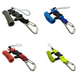 Maxbell Scuba Diving Lanyard Heavy Duty Spring Coiled Lanyard for flashlights Camera Black