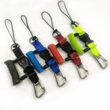 Maxbell Scuba Diving Lanyard Heavy Duty Spring Coiled Lanyard for flashlights Camera Black