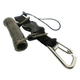 Maxbell Scuba Diving Lanyard Heavy Duty Spring Coiled Lanyard for flashlights Camera Black