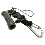 Maxbell Scuba Diving Lanyard Heavy Duty Spring Coiled Lanyard for flashlights Camera Black