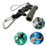 Maxbell Scuba Diving Lanyard Heavy Duty Spring Coiled Lanyard for flashlights Camera Black