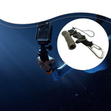 Maxbell Scuba Diving Lanyard Heavy Duty Spring Coiled Lanyard for flashlights Camera Black