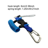 Maxbell Scuba Diving Lanyard Heavy Duty Spring Coiled Lanyard for flashlights Camera Blue