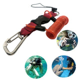 Maxbell Scuba Diving Lanyard Heavy Duty Spring Coiled Lanyard for flashlights Camera Red