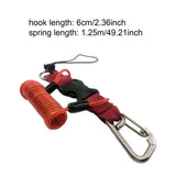 Maxbell Scuba Diving Lanyard Heavy Duty Spring Coiled Lanyard for flashlights Camera Red