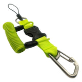 Maxbell Scuba Diving Lanyard Heavy Duty Spring Coiled Lanyard for flashlights Camera Green