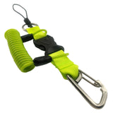 Maxbell Scuba Diving Lanyard Heavy Duty Spring Coiled Lanyard for flashlights Camera Green