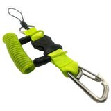Maxbell Scuba Diving Lanyard Heavy Duty Spring Coiled Lanyard for flashlights Camera Green