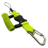 Maxbell Scuba Diving Lanyard Heavy Duty Spring Coiled Lanyard for flashlights Camera Green